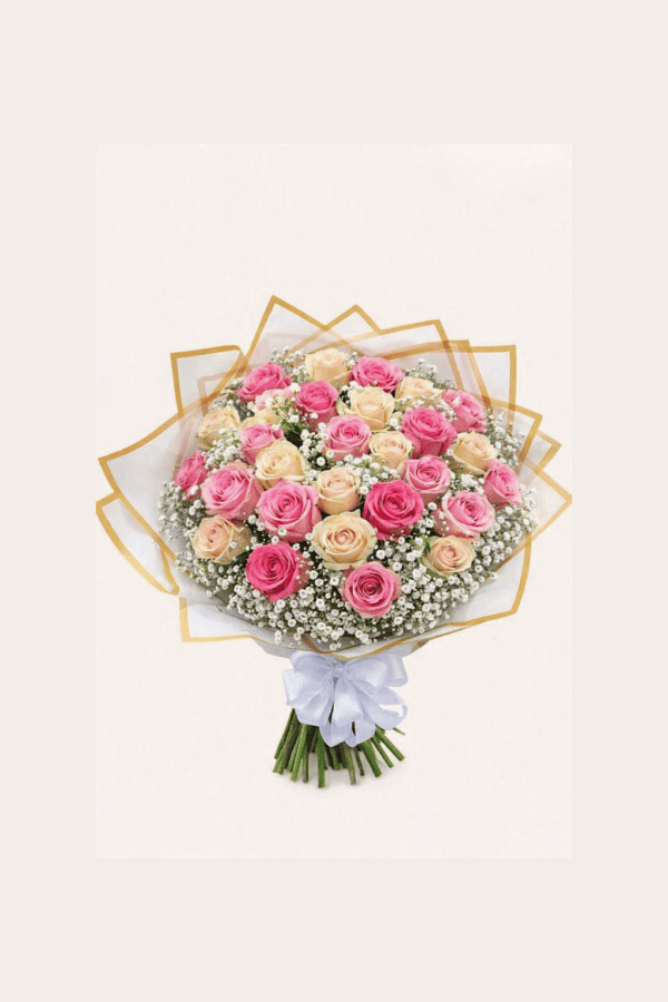 fc5 Blush & Champagne Royal Rose Bouquet